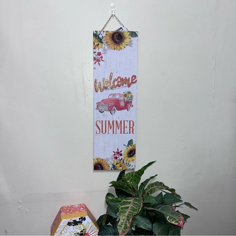 Floral Welcome Summer Wall Decor